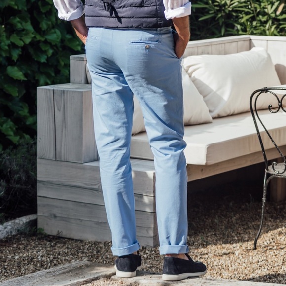 NWT🇫🇷 Les Canebiers Chino Tartane Pants - Sky Blue - Picture 2 of 8